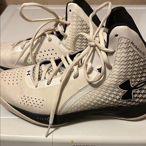 Under Armour Black and White High-Top Sneakers